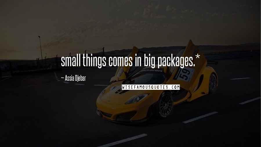Assia Djebar quotes: small things comes in big packages.*