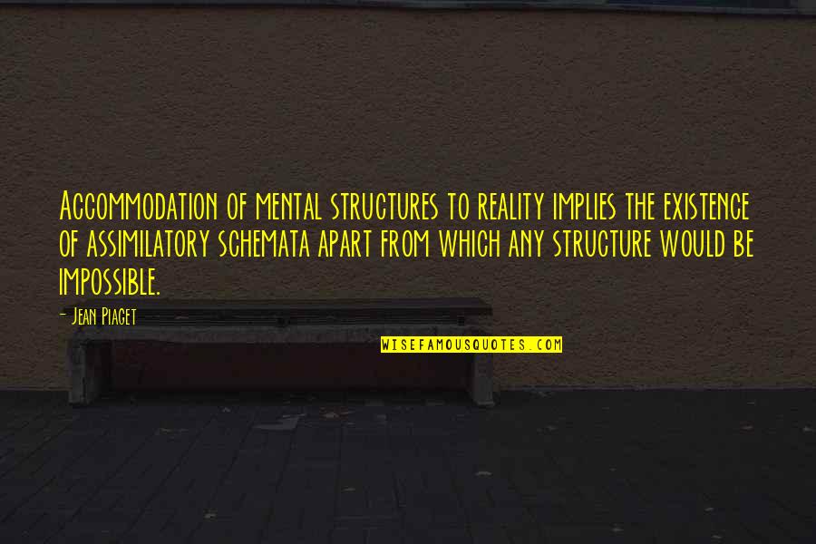 Assimilatory Quotes By Jean Piaget: Accommodation of mental structures to reality implies the Assimilatory Quotes By Jean Piaget: Accommodation of mental structures to reality implies the