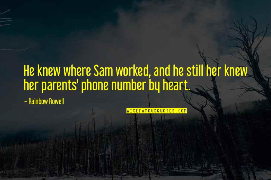 Assineign Quotes By Rainbow Rowell: He knew where Sam worked, and he still Assineign Quotes By Rainbow Rowell: He knew where Sam worked, and he still
