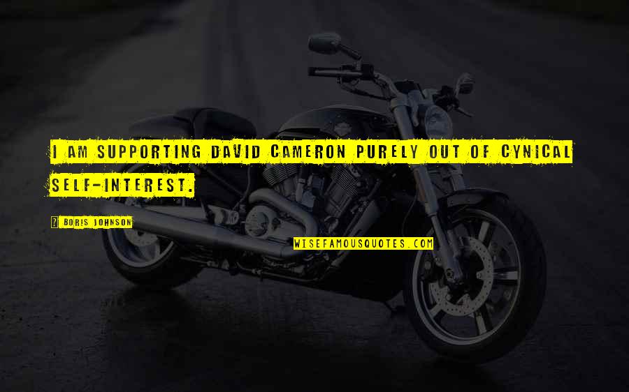 Assistere In Spagnolo Quotes By Boris Johnson: I am supporting David Cameron purely out of
