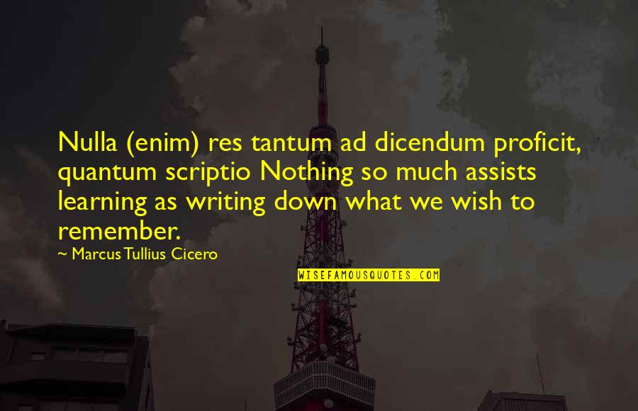 Assists Quotes By Marcus Tullius Cicero: Nulla (enim) res tantum ad dicendum proficit, quantum Assists Quotes By Marcus Tullius Cicero: Nulla (enim) res tantum ad dicendum proficit, quantum