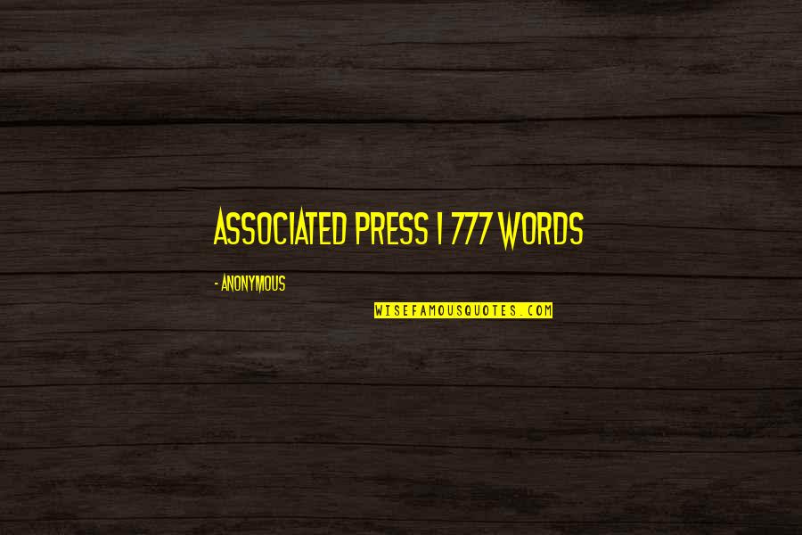 Associated Quotes By Anonymous: Associated Press | 777 words