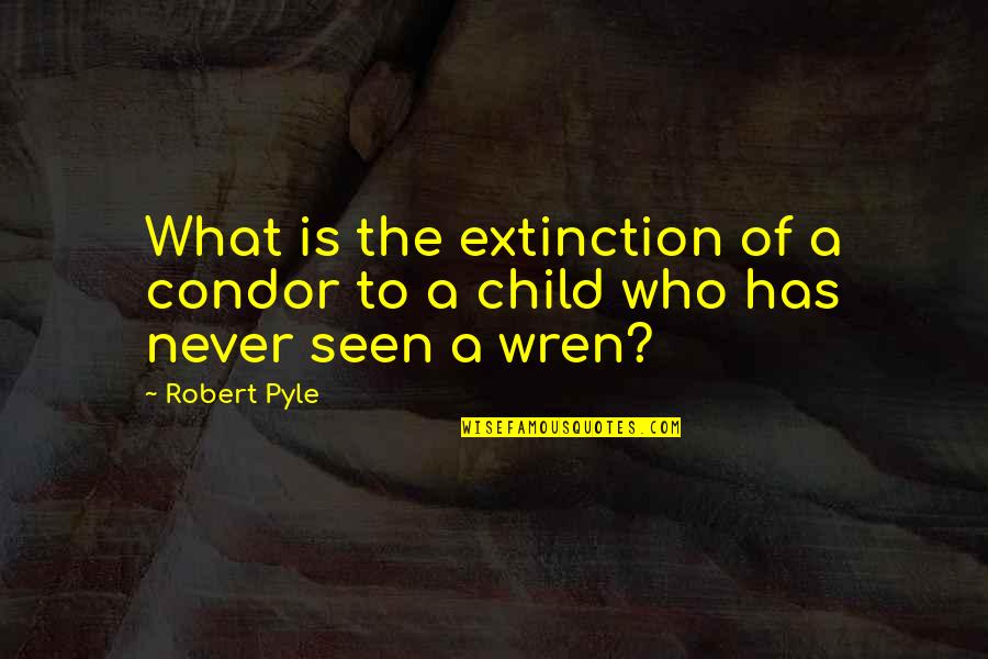 Astacio Plumbing Quotes By Robert Pyle: What is the extinction of a condor to