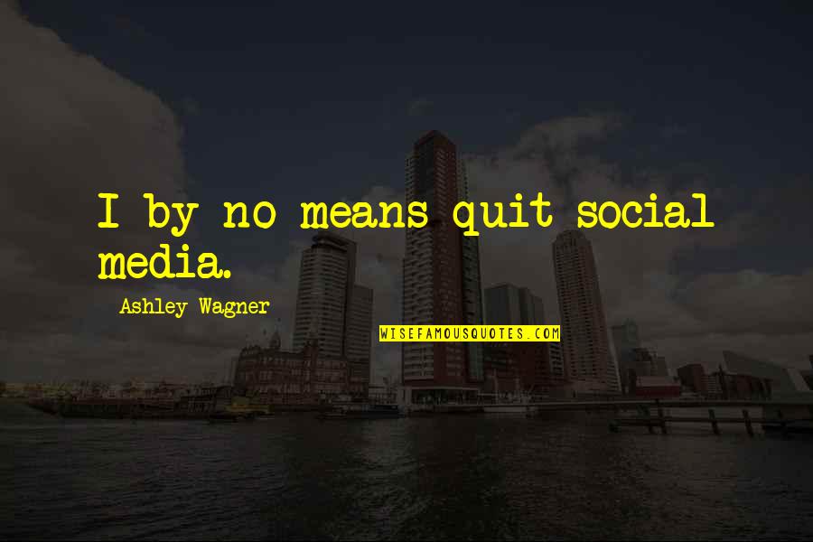 Astapovo Quotes By Ashley Wagner: I by no means quit social media.