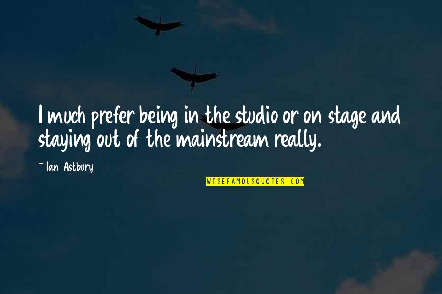 Astbury Quotes By Ian Astbury: I much prefer being in the studio or