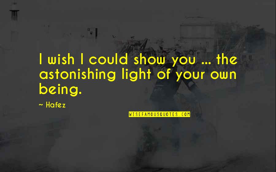 Astonishing Quotes By Hafez: I wish I could show you ... the