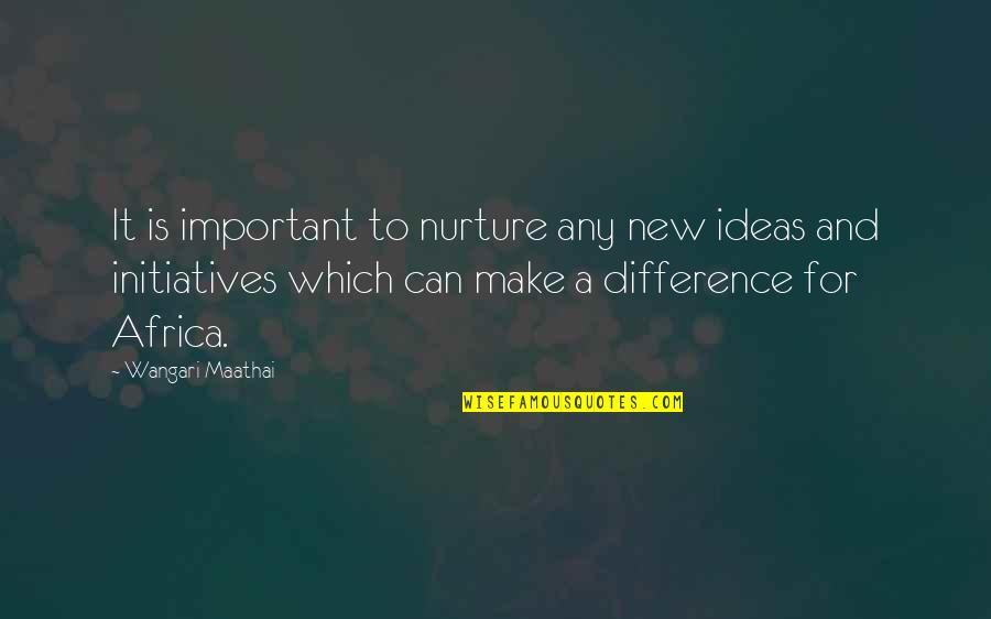 Astonishment Synonym Quotes By Wangari Maathai: It is important to nurture any new ideas Astonishment Synonym Quotes By Wangari Maathai: It is important to nurture any new ideas