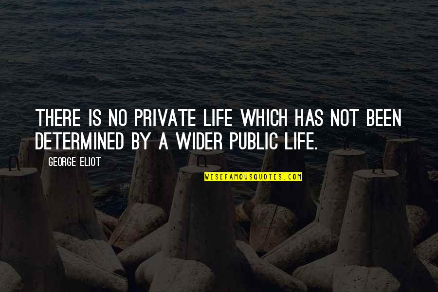 Astora Quotes By George Eliot: There is no private life which has not