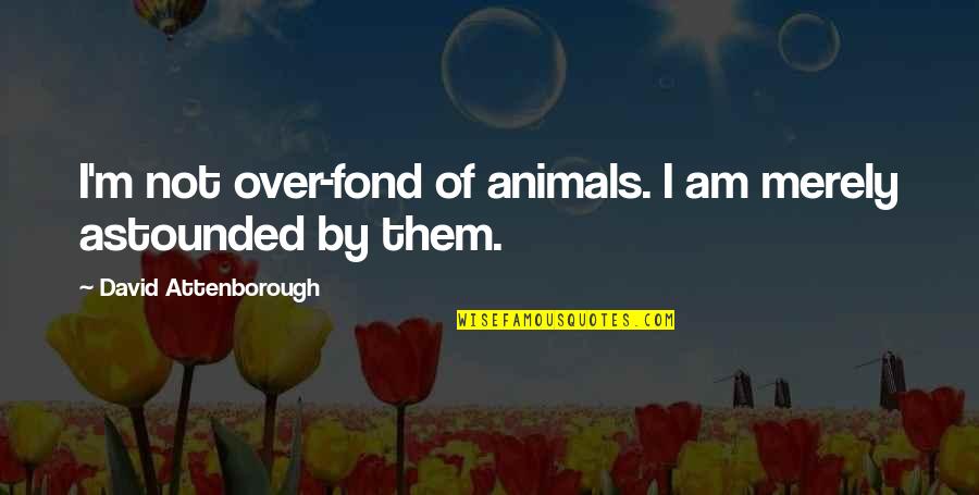 Astounded Quotes By David Attenborough: I'm not over-fond of animals. I am merely