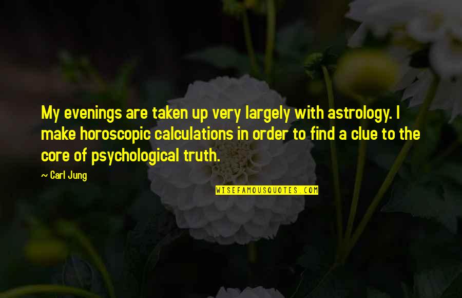 Astrology Quotes By Carl Jung: My evenings are taken up very largely with
