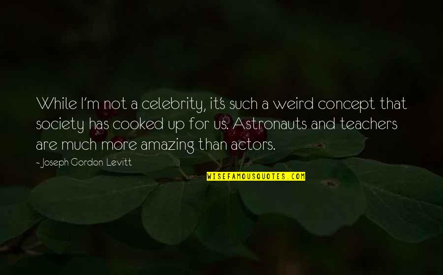 Astronauts Best Quotes By Joseph Gordon-Levitt: While I'm not a celebrity, it's such a
