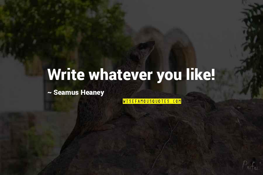Astronomers Quotes By Seamus Heaney: Write whatever you like!