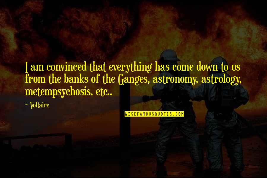 Astronomy's Quotes By Voltaire: I am convinced that everything has come down