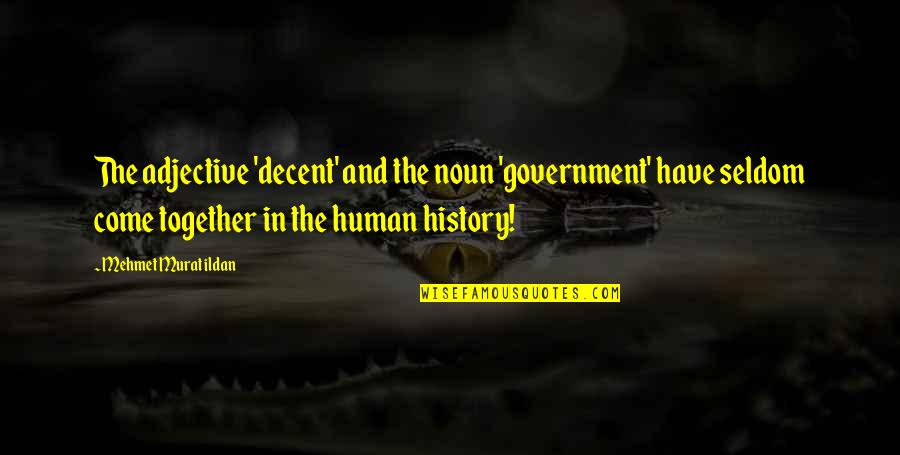 Astronouts Quotes By Mehmet Murat Ildan: The adjective 'decent' and the noun 'government' have