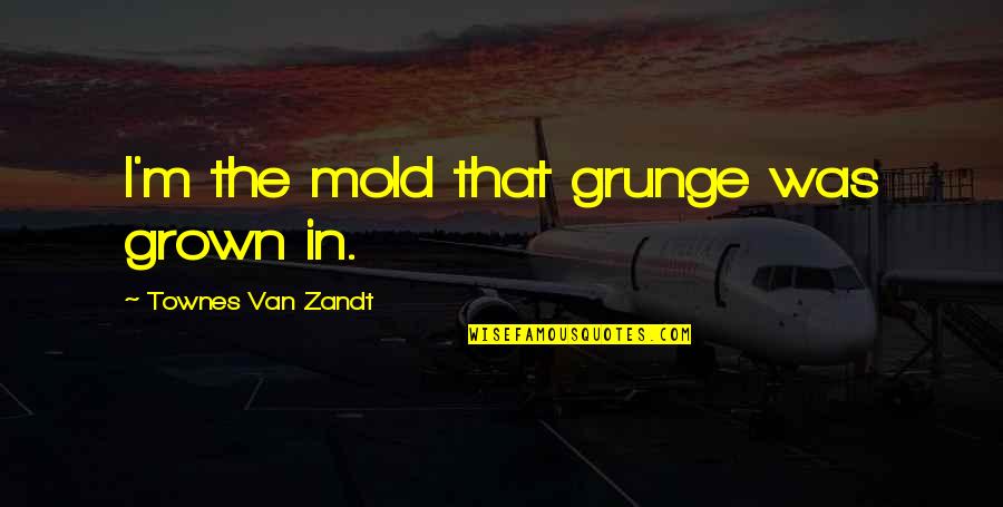 Asuras Infinity Quotes By Townes Van Zandt: I'm the mold that grunge was grown in. Asuras Infinity Quotes By Townes Van Zandt: I'm the mold that grunge was grown in.