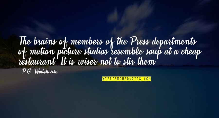 Asvab Quotes By P.G. Wodehouse: The brains of members of the Press departments