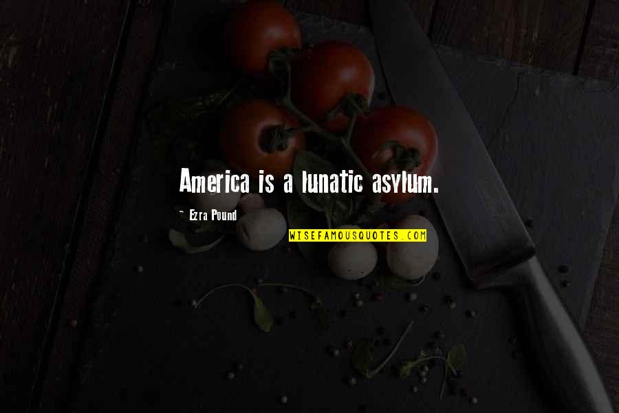 Asylum Quotes By Ezra Pound: America is a lunatic asylum.