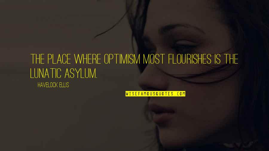 Asylum Quotes By Havelock Ellis: The place where optimism most flourishes is the