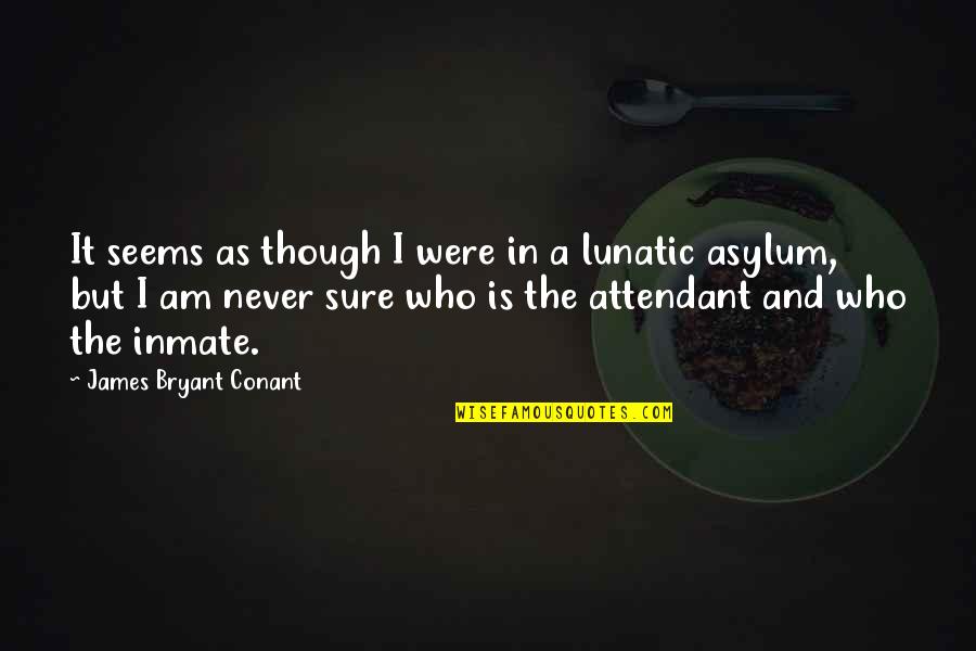 Asylum Quotes By James Bryant Conant: It seems as though I were in a