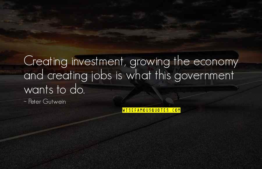 Asylumful Quotes By Peter Gutwein: Creating investment, growing the economy and creating jobs