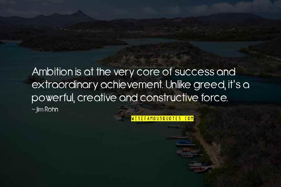 Asymptotic Analysis Quotes By Jim Rohn: Ambition is at the very core of success