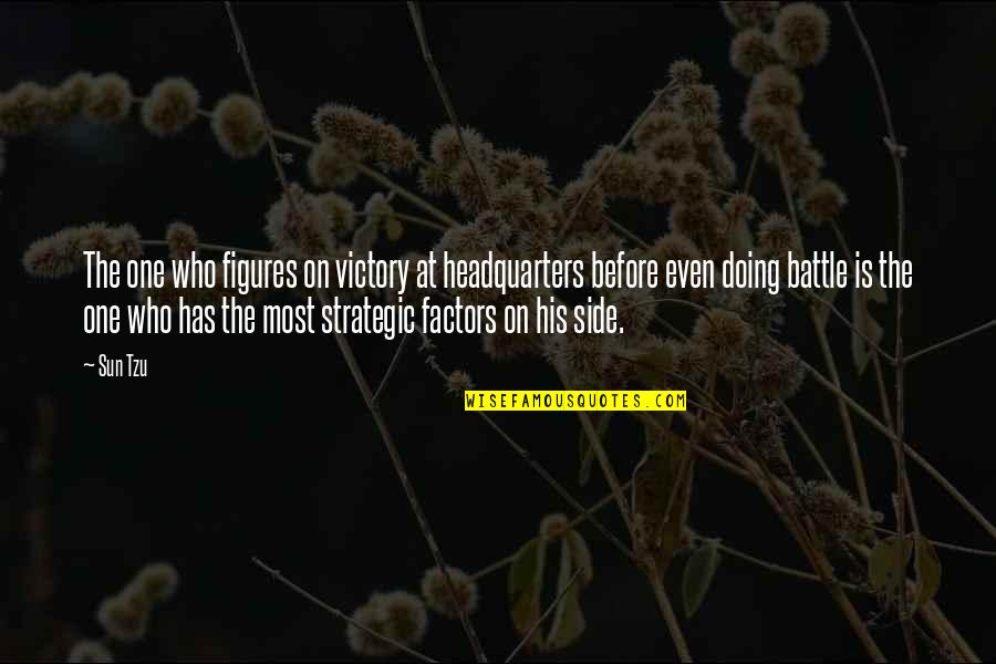 At His Side Quotes By Sun Tzu: The one who figures on victory at headquarters