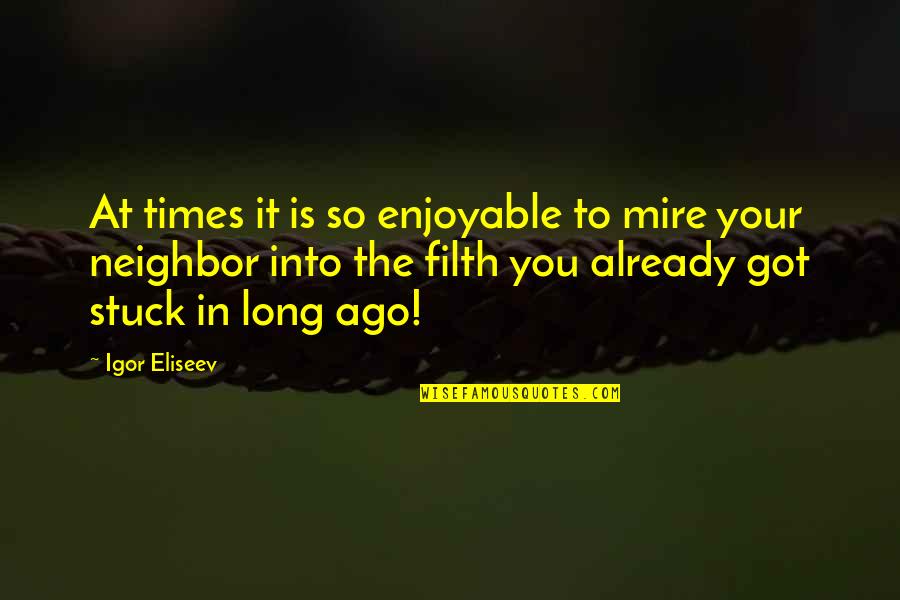 At Quote Quotes By Igor Eliseev: At times it is so enjoyable to mire