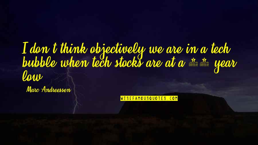 At T Stocks Quotes By Marc Andreessen: I don't think objectively we are in a At T Stocks Quotes By Marc Andreessen: I don't think objectively we are in a