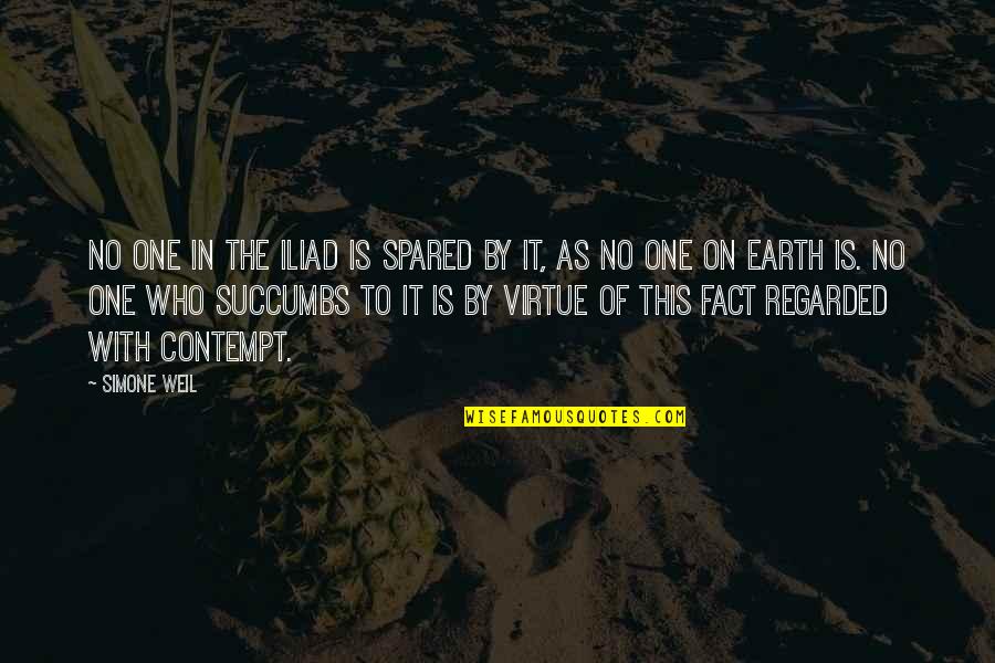 At17387 Quotes By Simone Weil: No one in the Iliad is spared by