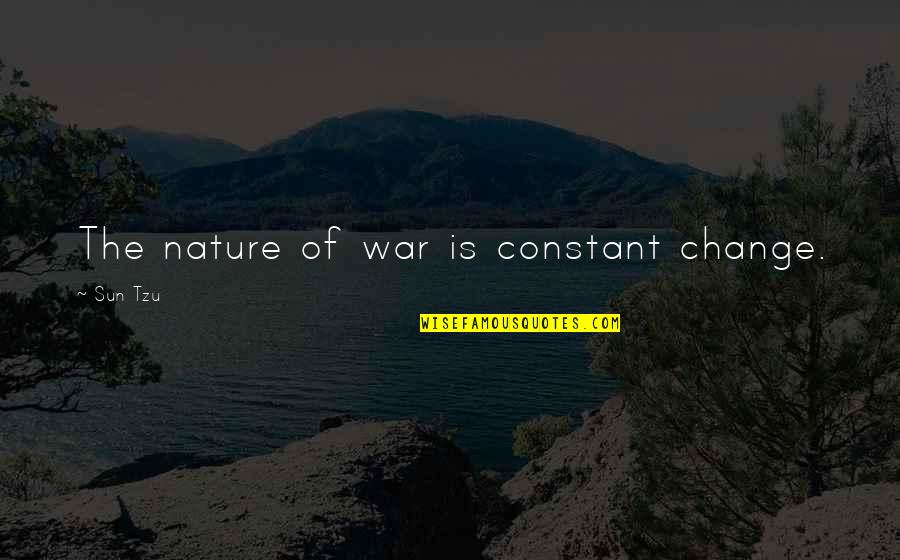 Ataollah Masoodzadehgan Quotes By Sun Tzu: The nature of war is constant change.