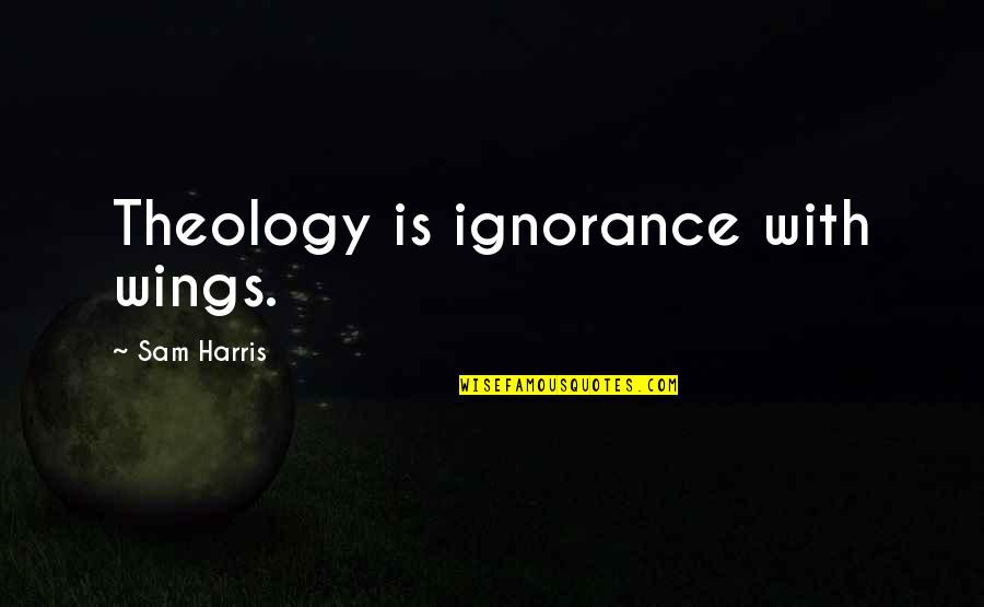 Atheism Quotes By Sam Harris: Theology is ignorance with wings.