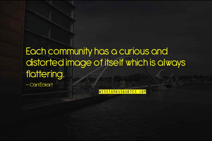 Atherosclerotic Quotes By Carl Eckart: Each community has a curious and distorted image