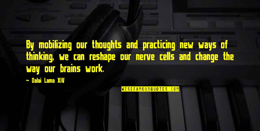 Athf Muscles Quotes By Dalai Lama XIV: By mobilizing our thoughts and practicing new ways