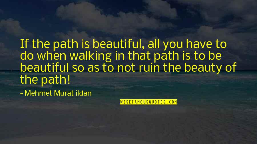 Athis Skyrim Quotes By Mehmet Murat Ildan: If the path is beautiful, all you have