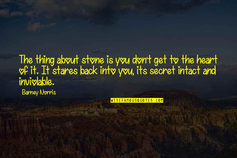 Atiesh Quotes By Barney Norris: The thing about stone is you don't get