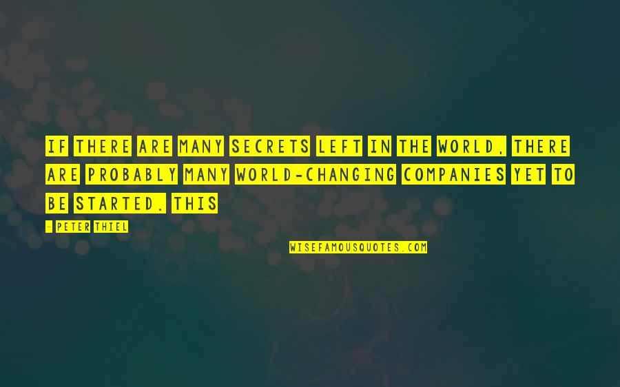 Atije Quotes By Peter Thiel: If there are many secrets left in the