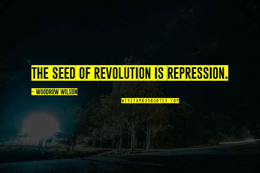 Atingere Cuantica Quotes By Woodrow Wilson: The seed of revolution is repression.