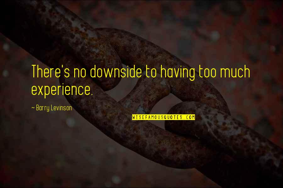Atkinsons Bullion Quotes By Barry Levinson: There's no downside to having too much experience.