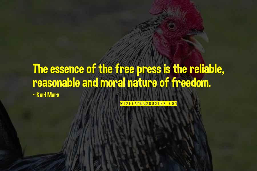 Atleri Quotes By Karl Marx: The essence of the free press is the