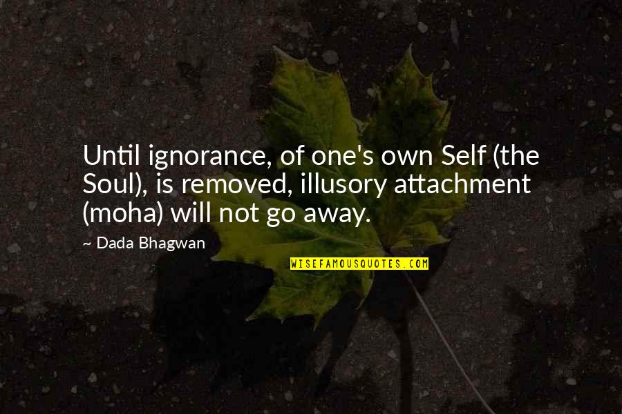 Atma Quotes By Dada Bhagwan: Until ignorance, of one's own Self (the Soul),