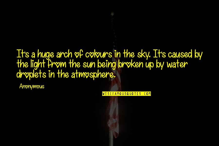 Atmosphere's Quotes By Anonymous: It's a huge arch of colours in the