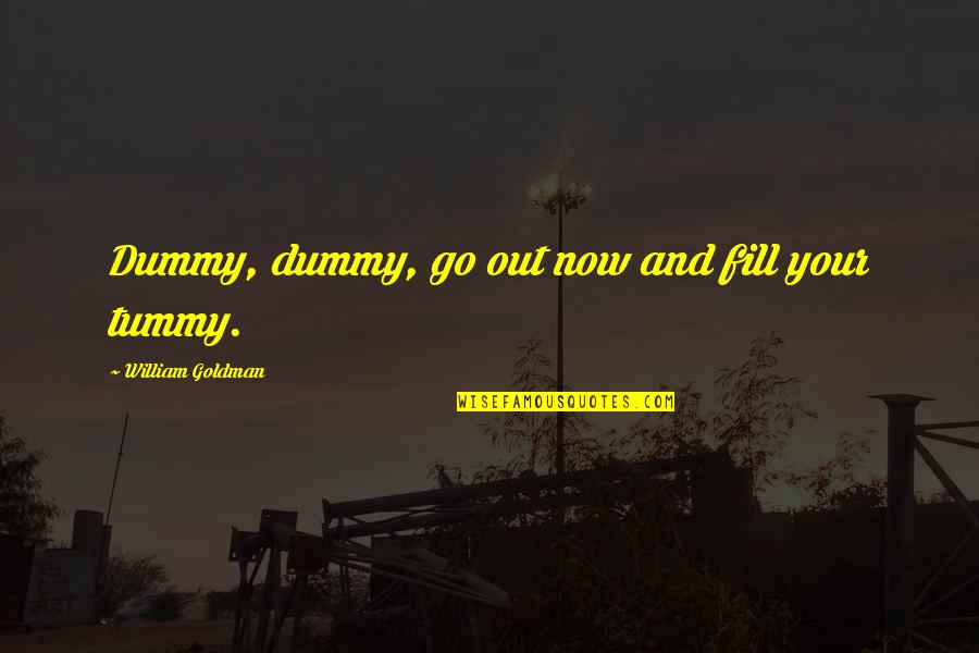 Atocha Train Quotes By William Goldman: Dummy, dummy, go out now and fill your
