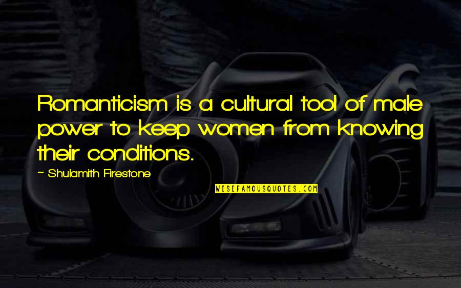 Atomistic Quotes By Shulamith Firestone: Romanticism is a cultural tool of male power