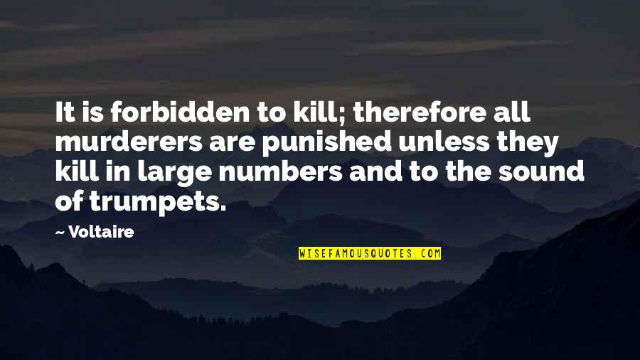 Atoms And Molecules Quotes By Voltaire: It is forbidden to kill; therefore all murderers