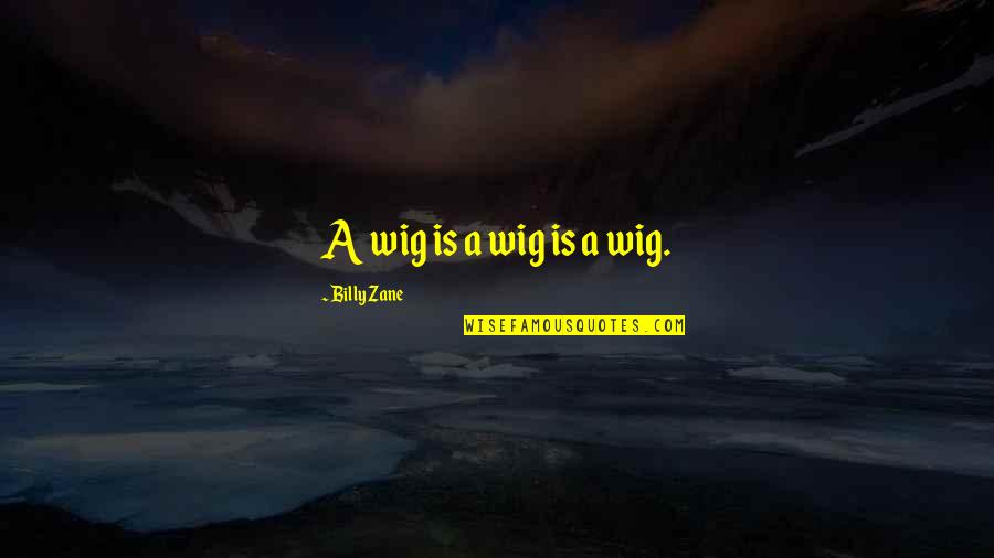 Atribuiu Quotes By Billy Zane: A wig is a wig is a wig.