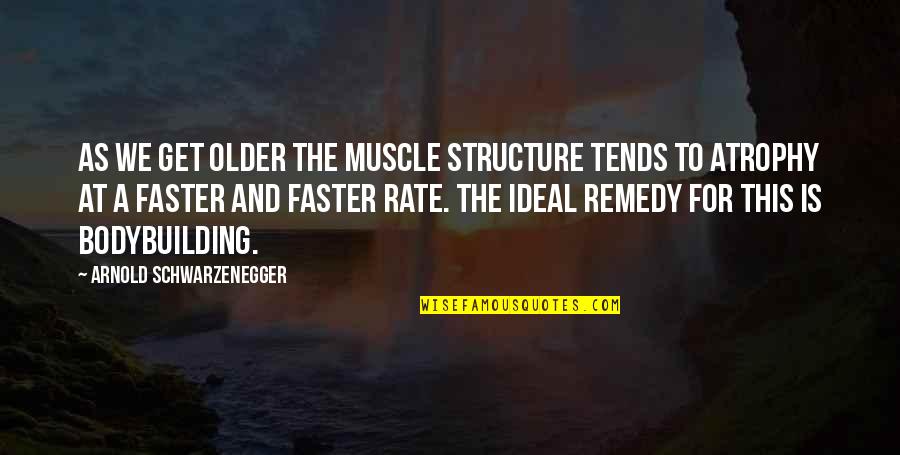 Atrophy Quotes By Arnold Schwarzenegger: As we get older the muscle structure tends