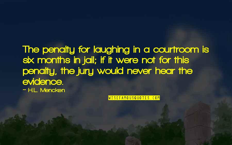 Atsuko Quotes By H.L. Mencken: The penalty for laughing in a courtroom is Atsuko Quotes By H.L. Mencken: The penalty for laughing in a courtroom is
