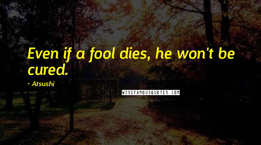 Atsushi quotes: Even if a fool dies, he won't be cured.