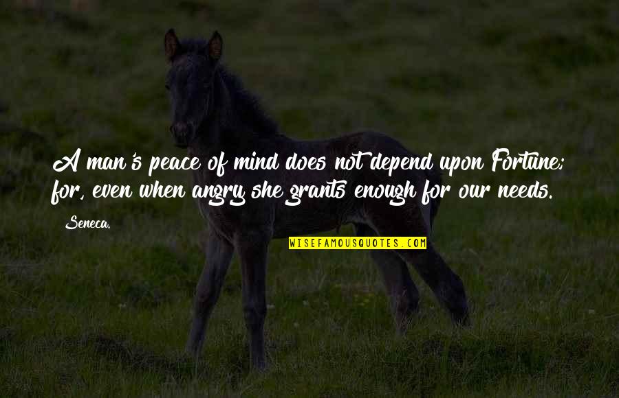 Attacchi Terroristici Quotes By Seneca.: A man's peace of mind does not depend