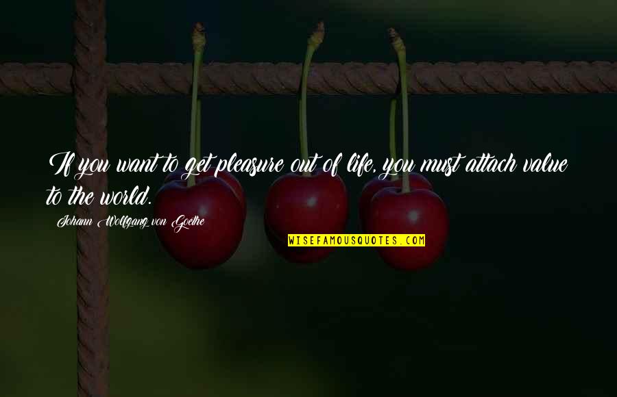 Attach Quotes By Johann Wolfgang Von Goethe: If you want to get pleasure out of